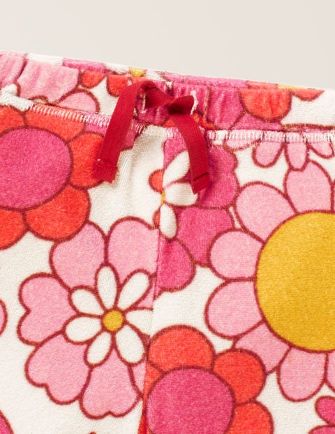 Short en éponge - Motif floral années soixante rose camélia Short en éponge - Motif floral années soixante rose camélia