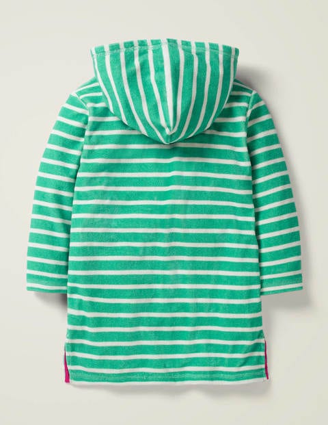 Fun Towelling Beach Dress - Emerald Green Butterfly Fun Towelling Beach Dress - Emerald Green Butterfly