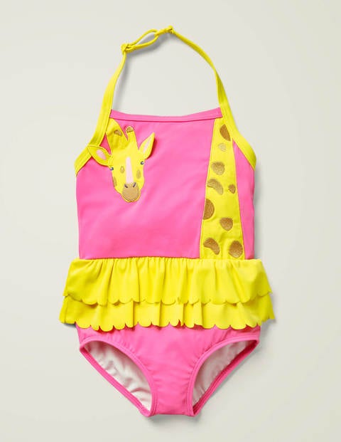 Appliqué Swimsuit - Sweet Pink Giraffe Appliqué Swimsuit - Sweet Pink Giraffe