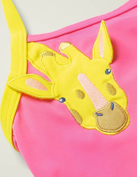 Appliqué Swimsuit - Sweet Pink Giraffe Appliqué Swimsuit - Sweet Pink Giraffe