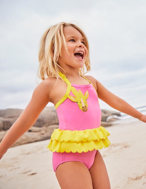 Appliqué Swimsuit - Sweet Pink Giraffe Appliqué Swimsuit - Sweet Pink Giraffe