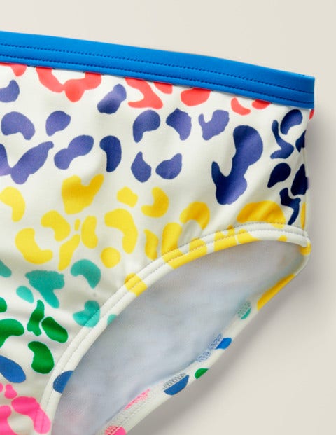 Patterned Bikini Bottoms - Multi Leopard Spot Patterned Bikini Bottoms - Multi Leopard Spot