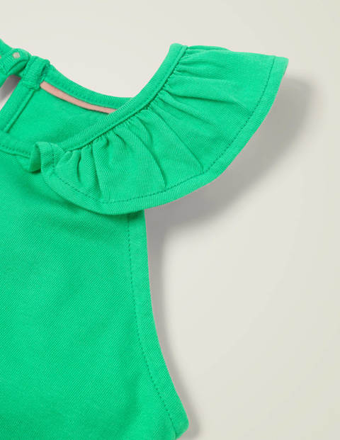 Frill Sleeve Vest - Pea Green Frill Sleeve Vest - Pea Green