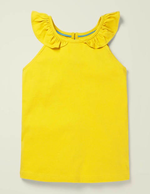 Frill Sleeve Vest - Lemon Zest Yellow Frill Sleeve Vest - Lemon Zest Yellow