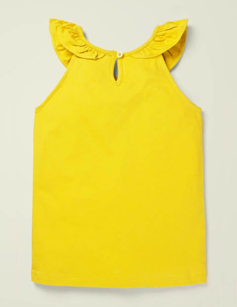 Frill Sleeve Vest - Lemon Zest Yellow Frill Sleeve Vest - Lemon Zest Yellow