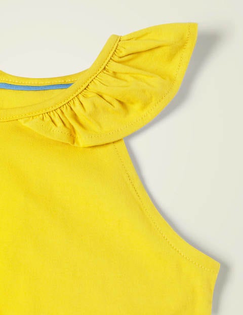 Frill Sleeve Vest - Lemon Zest Yellow Frill Sleeve Vest - Lemon Zest Yellow