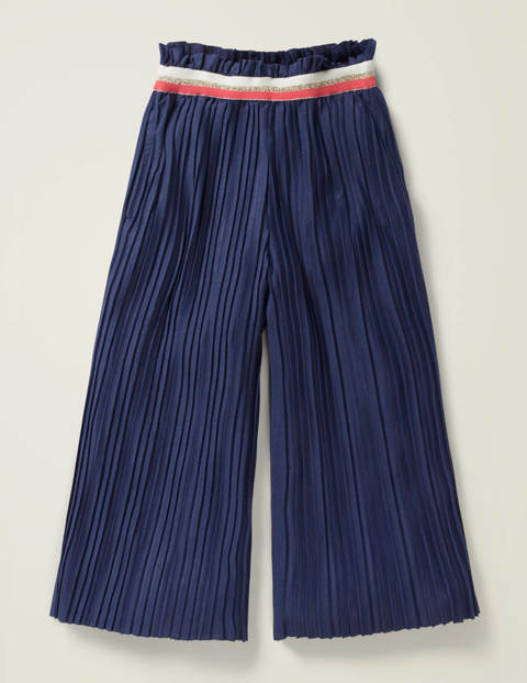 Sparkle Waist Pleated Trousers - Indigo Navy Sparkle Waist Pleated Trousers - Indigo Navy