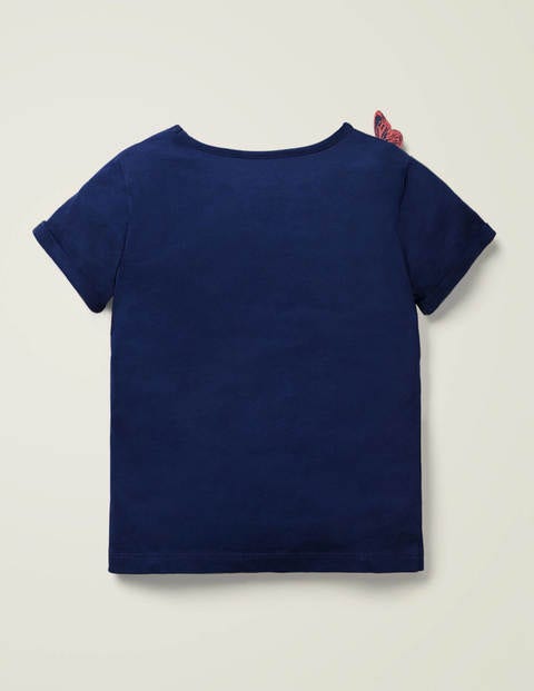 Butterfly Appliqué T-Shirt - Indigo Navy Butterflies Butterfly Appliqué T-Shirt - Indigo Navy Butterflies