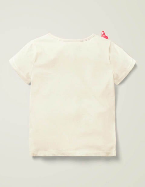 Butterfly Appliqué T-shirt - White Butterflies Butterfly Appliqué T-shirt - White Butterflies