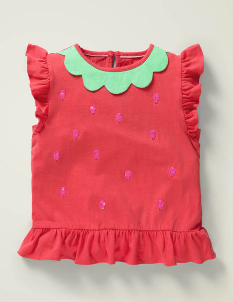 Flatter-T-Shirt - Mohnblumenrot, Erdbeere Flatter-T-Shirt - Mohnblumenrot, Erdbeere