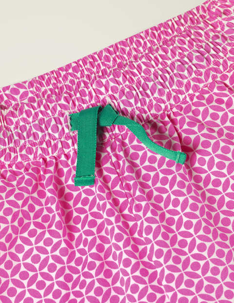 Lässige gewebte Hose - Knalliges Stiefmütterchen, Geometrisches Diamantmuster Lässige gewebte Hose - Knalliges Stiefmütterchen, Geometrisches Diamantmuster