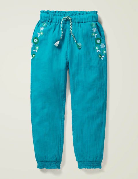 Detailed Vacation Pants - Deep Marine Green Detailed Vacation Pants - Deep Marine Green