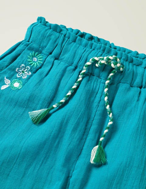 Detailed Vacation Pants - Deep Marine Green Detailed Vacation Pants - Deep Marine Green