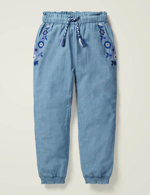 Detailed Holiday Trousers - Chambray Detailed Holiday Trousers - Chambray