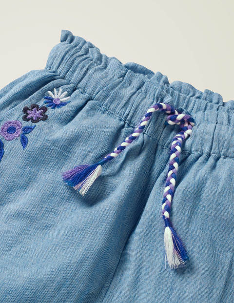 Detailed Holiday Trousers - Chambray Detailed Holiday Trousers - Chambray