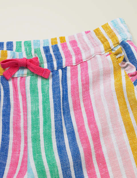 Frill Hem Shorts - Multi Stripe Frill Hem Shorts - Multi Stripe