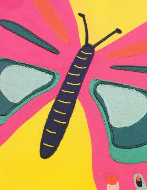 Flutter Appliqué T-shirt - Lemon Zest Yellow Butterfly Flutter Appliqué T-shirt - Lemon Zest Yellow Butterfly