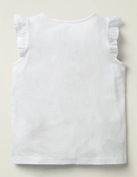 Broderie Top - White Broderie Top - White