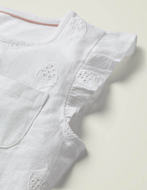 Broderie Top - White Broderie Top - White