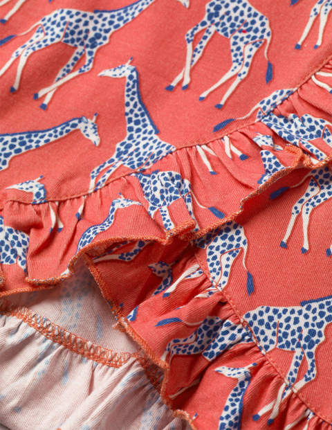 Ruffle Print Top - Peach Melba Giraffe Geo Ruffle Print Top - Peach Melba Giraffe Geo