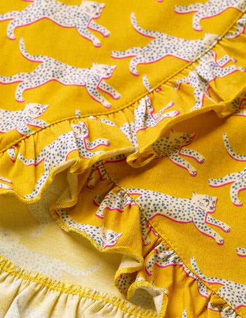 Ruffle Print Top - Tuscan Sun Yellow Cheetah Ruffle Print Top - Tuscan Sun Yellow Cheetah