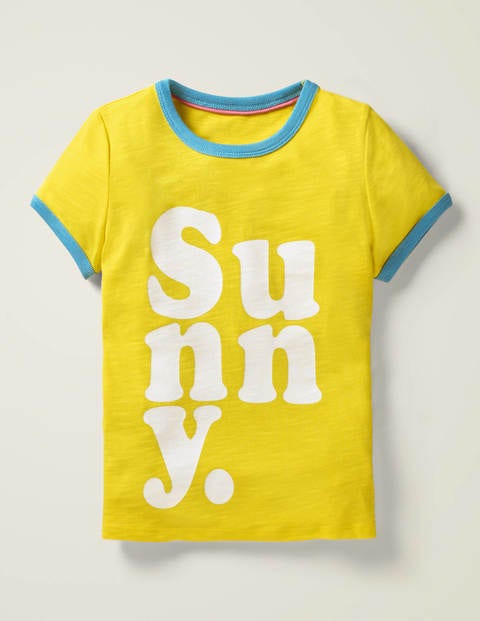 Slogan T-shirt - Lemon Zest Yellow Sunny Slogan T-shirt - Lemon Zest Yellow Sunny