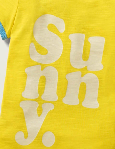 Slogan T-shirt - Lemon Zest Yellow Sunny Slogan T-shirt - Lemon Zest Yellow Sunny