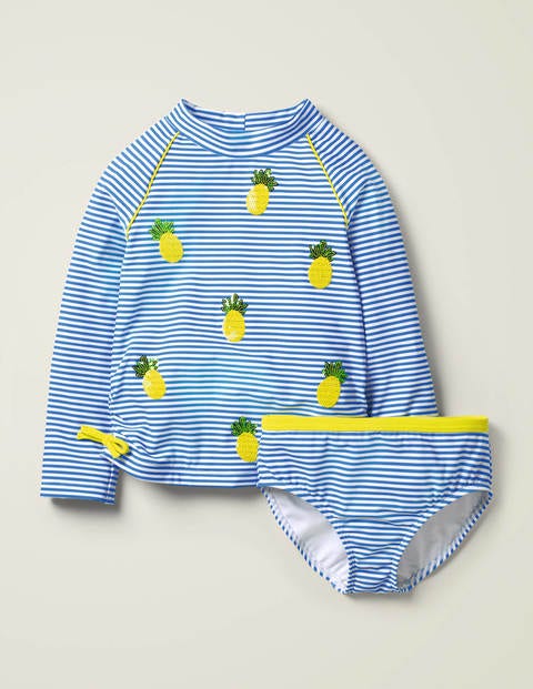 Glitzerndes Surfset - Blaue Oase/Naturweiß, Ananas Glitzerndes Surfset - Blaue Oase/Naturweiß, Ananas