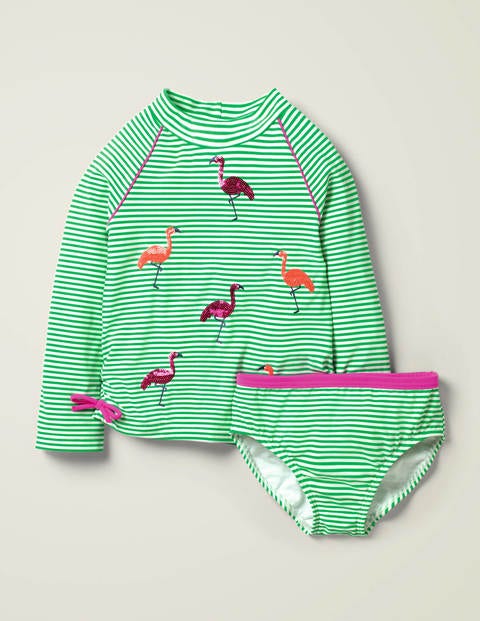 Sparkle Surf Set - Shamrock Green/Ivory Flamingos Sparkle Surf Set - Shamrock Green/Ivory Flamingos