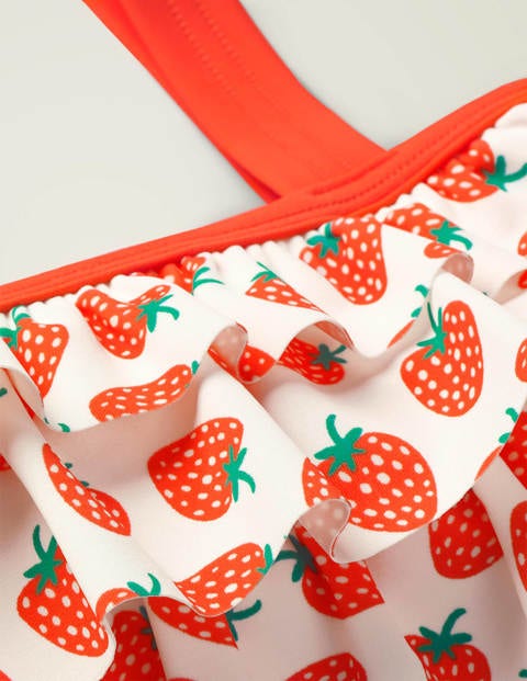 Frilly Bikini Set - Ivory & Indie Red Strawberries Frilly Bikini Set - Ivory & Indie Red Strawberries