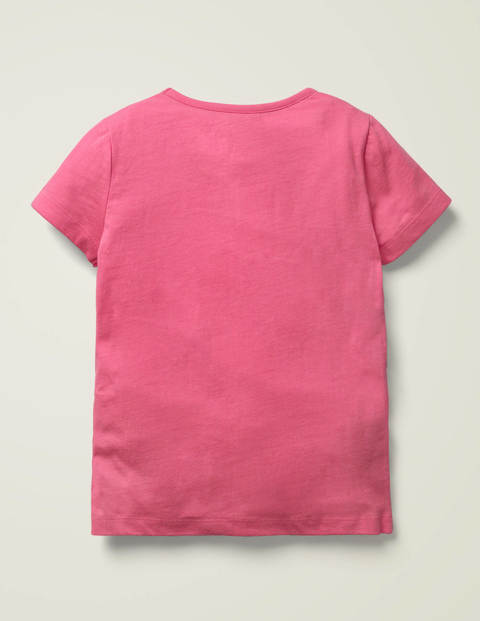 T-Shirt Mit Safari-Applikation - Knalliges Stiefmütterchenrosa, Elefanten T-Shirt Mit Safari-Applikation - Knalliges Stiefmütterchenrosa, Elefanten