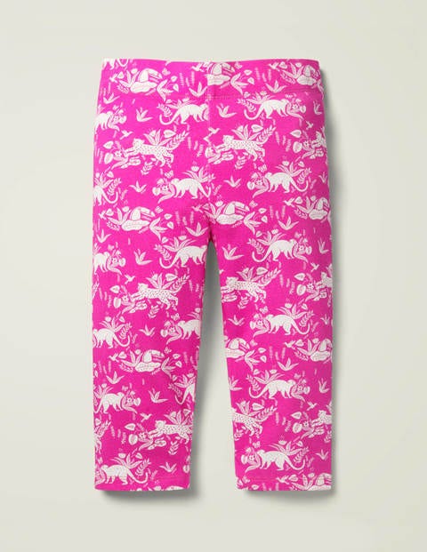 Fun Cropped Leggings - Pop Pansy Pink Tropical Toile Fun Cropped Leggings - Pop Pansy Pink Tropical Toile