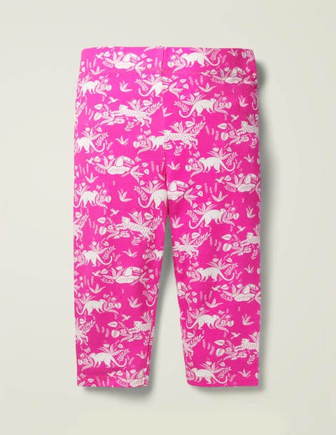 Fun Cropped Leggings - Pop Pansy Pink Tropical Toile Fun Cropped Leggings - Pop Pansy Pink Tropical Toile