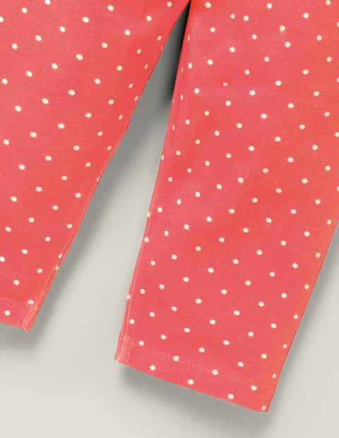 Fun Cropped Leggings - Peach Melba Pink Pin Spot Fun Cropped Leggings - Peach Melba Pink Pin Spot