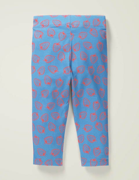 Fun Cropped Leggings - Surf Blue Strawberry Doodle Fun Cropped Leggings - Surf Blue Strawberry Doodle