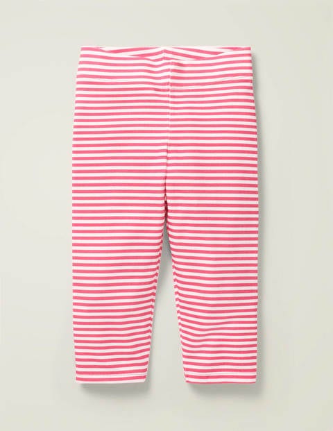 Fun Cropped Leggings - Bright Camelia Pink/ White Fun Cropped Leggings - Bright Camelia Pink/ White