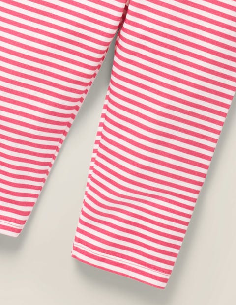 Fun Cropped Leggings - Bright Camelia Pink/ White Fun Cropped Leggings - Bright Camelia Pink/ White