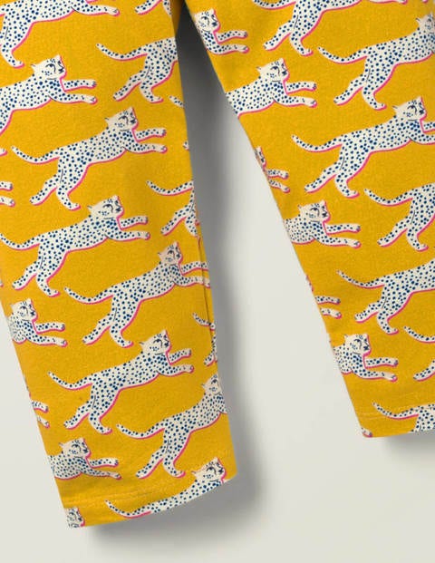 Fröhliche Kurze Leggings - Sonnengelb, Gepard Fröhliche Kurze Leggings - Sonnengelb, Gepard