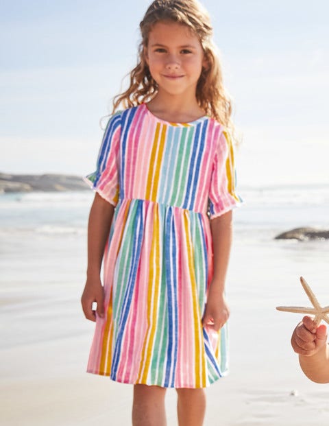 Gestreiftes Webkleid Bunt Gestreift Boden De
