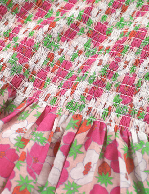 Smocked Woven Dress - Boto Pink Berry Bloom Smocked Woven Dress - Boto Pink Berry Bloom