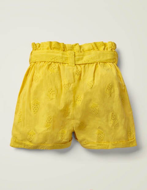 Textured Tie-Waist Shorts - Daffodil Yellow Textured Tie-Waist Shorts - Daffodil Yellow