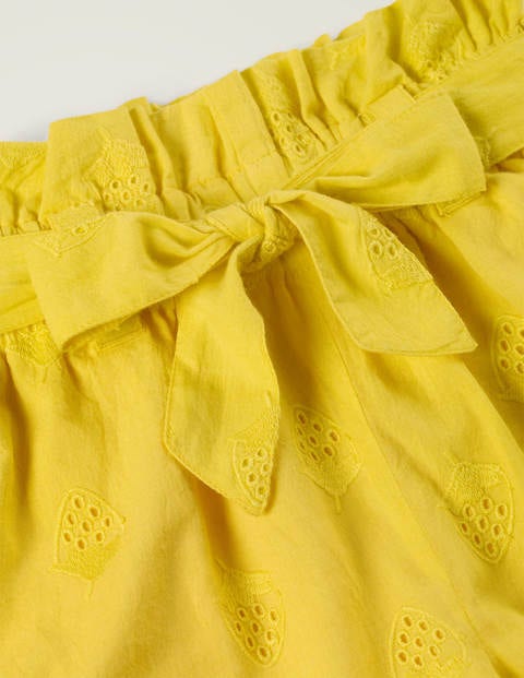 Textured Tie-Waist Shorts - Daffodil Yellow Textured Tie-Waist Shorts - Daffodil Yellow