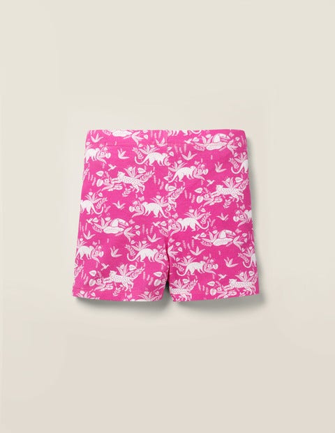 Fun Essential Jersey Shorts - Pop Pansy Pink Tropical Toile Fun Essential Jersey Shorts - Pop Pansy Pink Tropical Toile