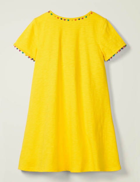 Charlie Jerseykleid mit Bommeln - Zitronenschalengelb Charlie Jerseykleid mit Bommeln - Zitronenschalengelb