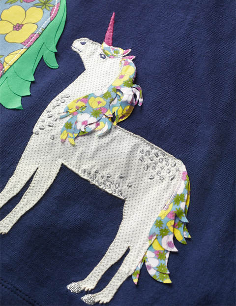 Retro Appliqué Jersey Dress - Indigo Navy Retro Appliqué Jersey Dress - Indigo Navy