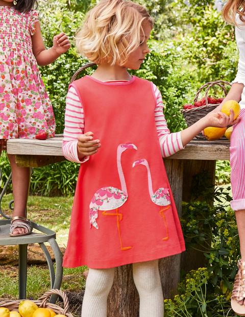 Jerseykleid Mit Retroapplikation - Pfirsichrosa/Koralle Jerseykleid Mit Retroapplikation - Pfirsichrosa/Koralle
