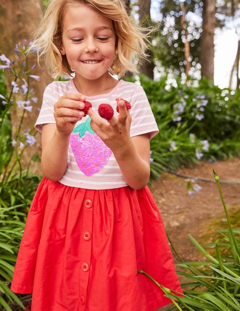 Robe à sequins réversibles - Fraise rose boto Robe à sequins réversibles - Fraise rose boto