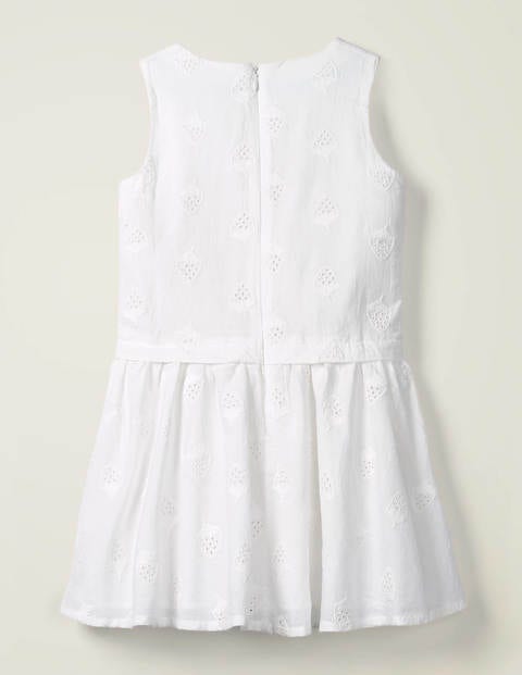 Strawberry Broderie Dress - White Strawberry Broderie Dress - White