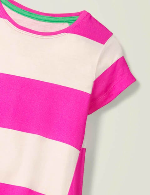 Stripe Jersey Dress - White/ Pop Pansy Pink Stripe Jersey Dress - White/ Pop Pansy Pink
