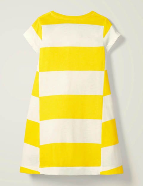 Stripe Jersey Dress - Lemon Zest Yellow Stripe Jersey Dress - Lemon Zest Yellow